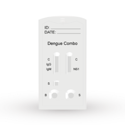 PRUEBA DE DENGUE DE ANTIGENO (NS1) Y ANTICUERPOS (IgG/IgM CASSETTE CAJA C/25 MCA. CERTUM