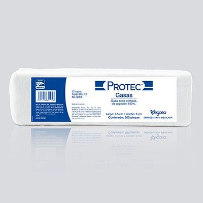 Gasa Seca Cortada No Estéril 10x10 c/200 - Protec