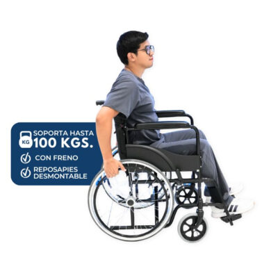 SILLA DE RUEDAS BASIC. S100B NEGRA HANDY