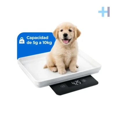 BÁSCULA VETERINARIA DIGITAL INALAMBRICA PARA PERROS O GATOS DE 10 KG CON FUNCIÓN TARA