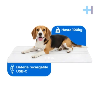 BÁSCULA VETERINARIA DIGITAL INALÁMBRICA RECARGABLE DE ALTA PRECISIÓN CON TARA HASTA 100 KG