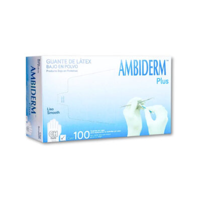 GUANTE PLUS BAJO EN POLVO CH CJA C/100 AMBIDERM