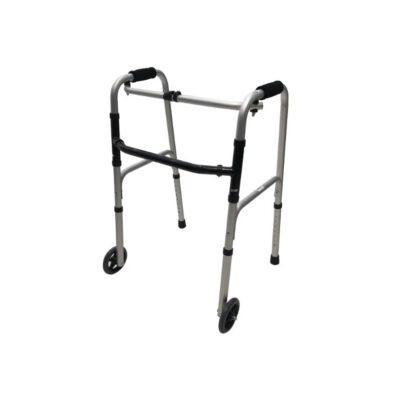 ANDADERA ORTOPÉDICA DE ALUMINIO, EXTRA LIGERA CON RUEDAS Y FRENOS PARA ADULTO HANDY