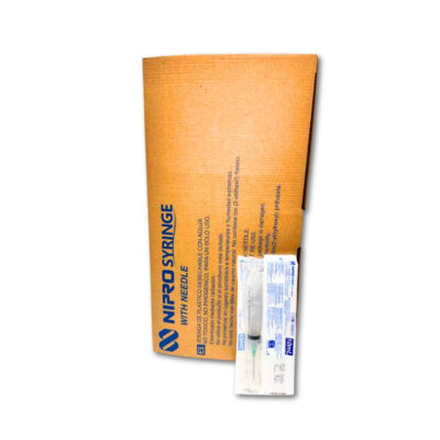 JERINGA 10 ML 21G X 32MM (1 1/4") VERDE. MARCA NIPRO