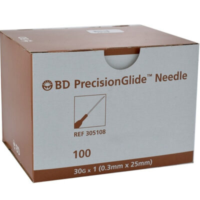 AGUJA DESECHABLE 30G 13MM CAFE C/100