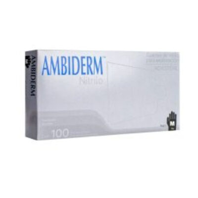 GUANTE NITRILO SOFT NEGRO LIBRE DE POLVO MEDIANO CAJA C/100 AMBIDERM