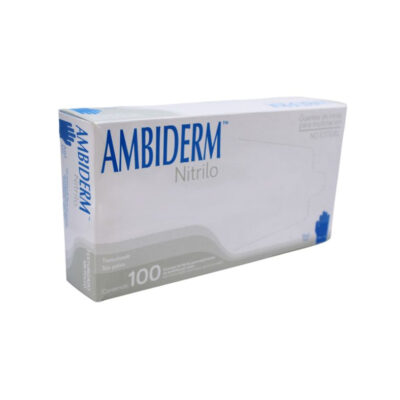 GUANTE NITRILO SOFT AZUL LIBRE DE POLVO CHICO CAJA C/100 AMBIDERM